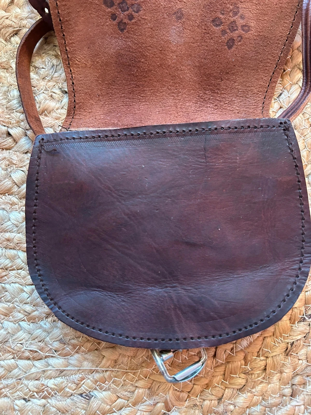 🤎🌿Mini saco artesanal 100% couro marroquino boêmio étnico Handcrafted Moroccan leather mini bag🌿🤎 – photo 7